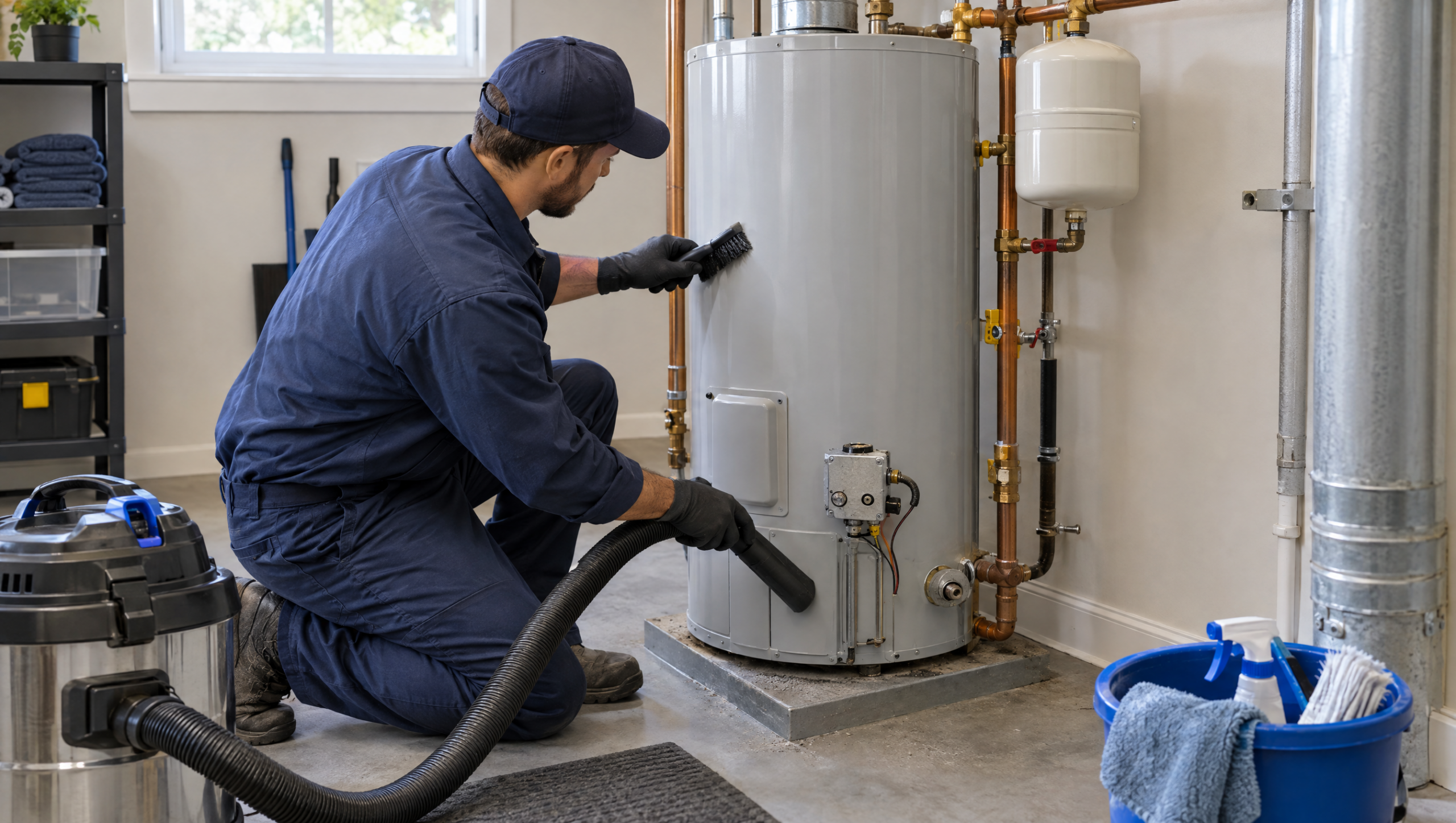 Water heater leak cleanup