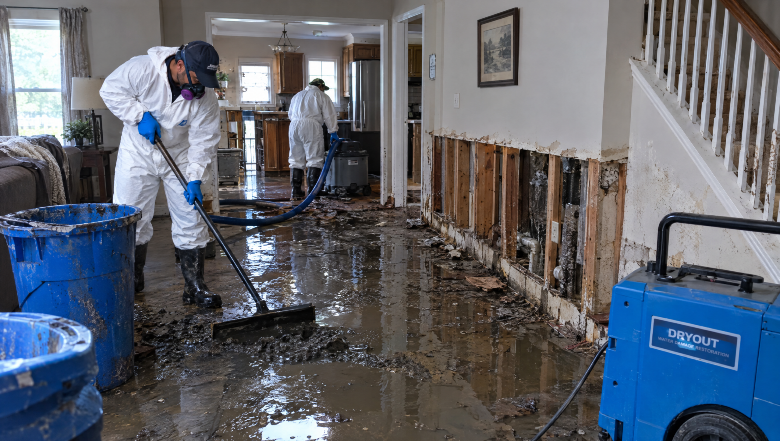 Sewage damage cleanup and restoration