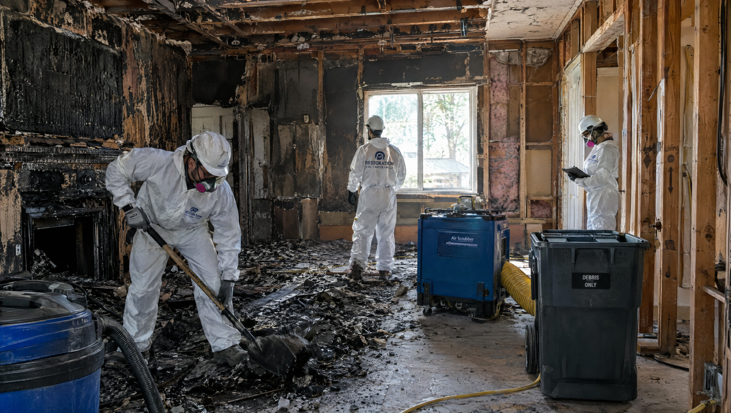 Fire and smoke damage restoration