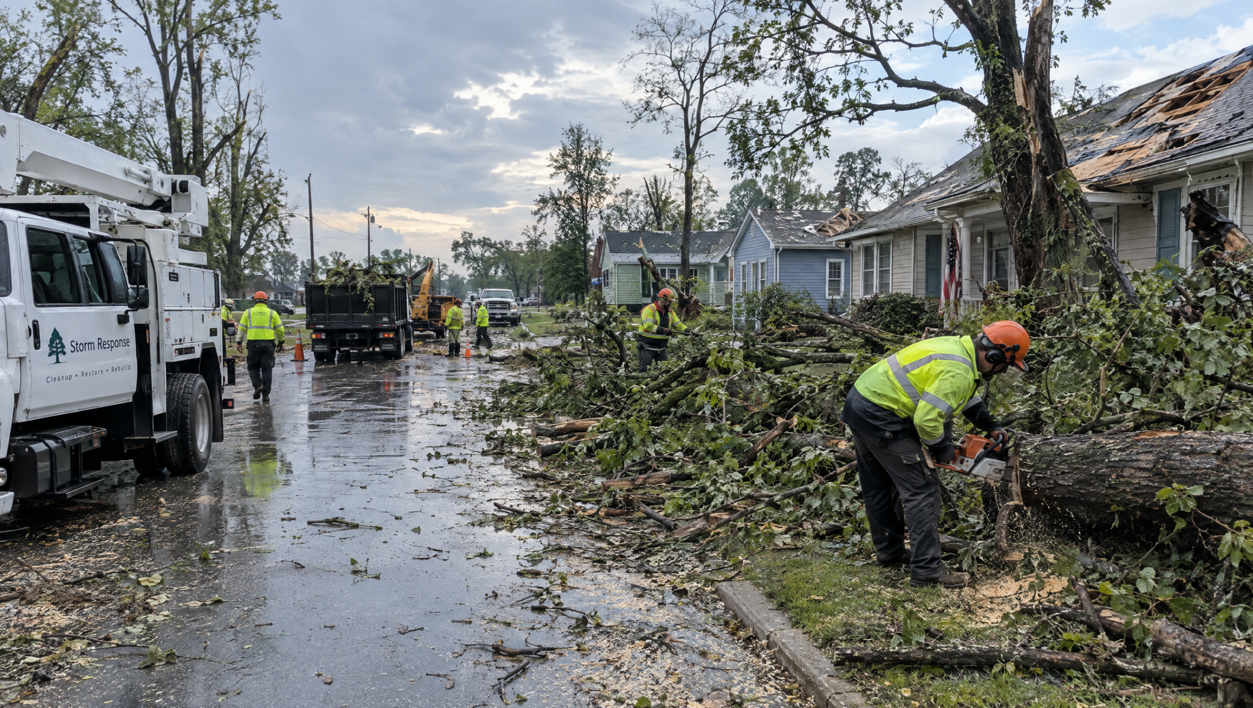 Storm damage and water intrusion cleanup